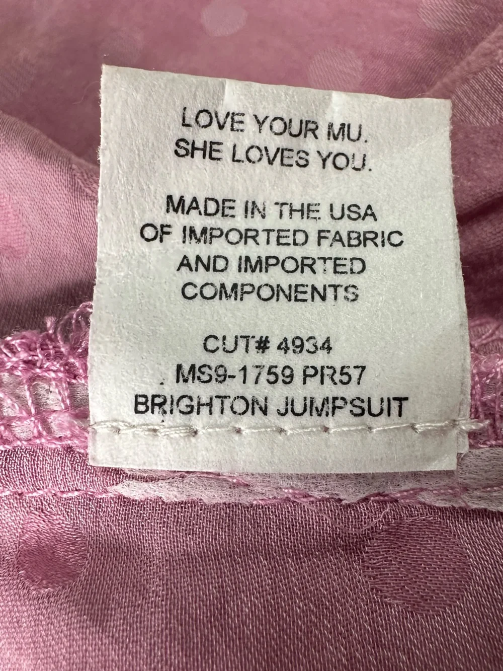 Show Me Your Mumu Women’s Brighton Jumpsuit. Size Medium l. Pink Polka Dots